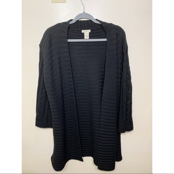 Sundance black open long Cardigan size L - Picture 3 of 12